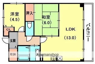 ドリーム菊水【4階】の間取り