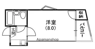 ロータリーマンション大門町【2階】の間取り