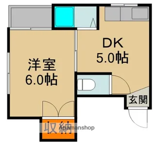 ハッピネスプラザ藤田【2階】の間取り