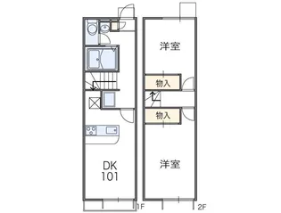 レオパレスルピナス【112号室】の間取り