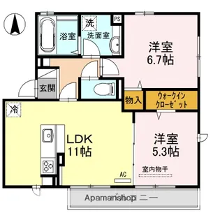 FLARE MEGURI【2階】の間取り