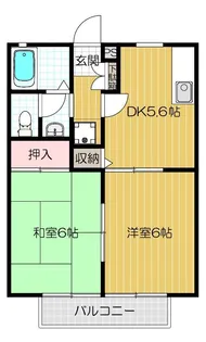 2DKの間取り画像