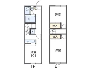 レオパレスサニーハイム光善寺【1階】の間取り
