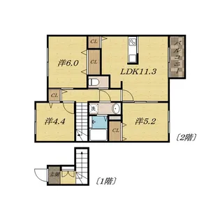 プレジデント雅 C【202号室号室】の間取り