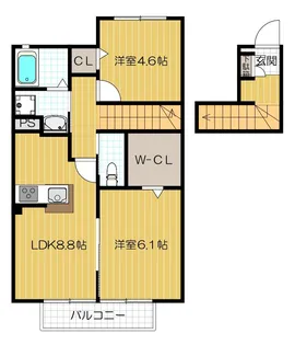 ヴェヌスタ幾野【202号室号室】の間取り