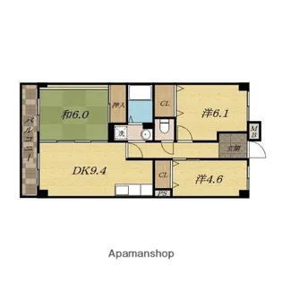 天の川フラット【2階】の間取り