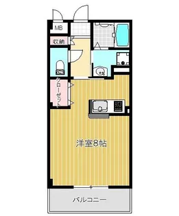 ミ ピアーチェ【402号室号室】の間取り