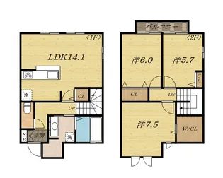 グランシャリオ【1階】の間取り