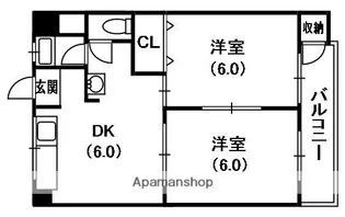 末広マンション【3階】の間取り