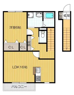 ヴェヌスタ郡津【202号室号室】の間取り