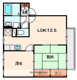 グランシャリオ(B)【2階】の間取り