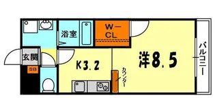 アンプルール フラーリッシュ【106号室】の間取り