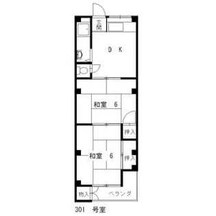 恒吉マンション【3階】の間取り