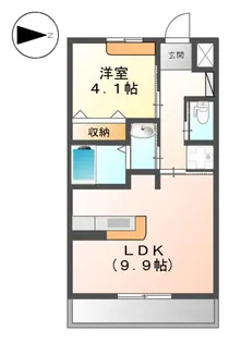 ユニヴァリィ サンシャイン【1階】の間取り