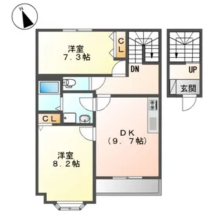 ヴィアレガーロ【203号室】の間取り