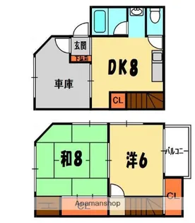 高柳貸家−【1階】の間取り