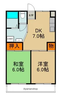 グリーンピア守口【6階】の間取り