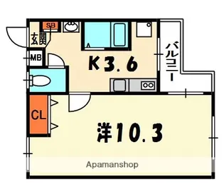 ウィズグリーン【2階】の間取り