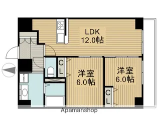 ディーコート(D−COURT)門真駅前【12階】の間取り