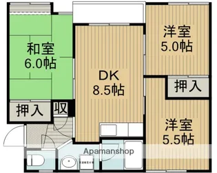 アヴニール1番館・2番館【3階】の間取り
