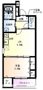 フジパレス牧野Ⅵ番館【3階】の間取り