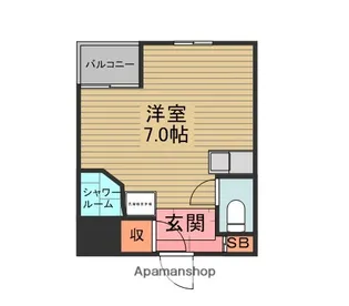 フリーディオ城垣【3階】の間取り