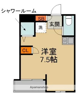 フリーディオ城垣【3階】の間取り