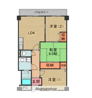ルミネノヴァ菊田【2階】の間取り