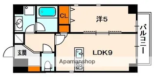 プラセル樟葉【2階】の間取り