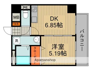 アーリーズ守口【5階】の間取り