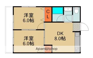 ロイヤル北斗【3階】の間取り