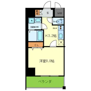 マーブルコート新町【7階】の間取り
