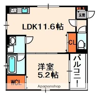 KTIレジデンス牧野【3階】の間取り
