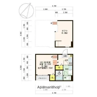 STAGE梅園【2階】の間取り