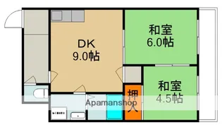 2LDKの間取り画像