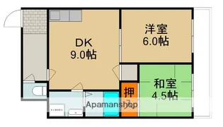 2LDKの間取り画像