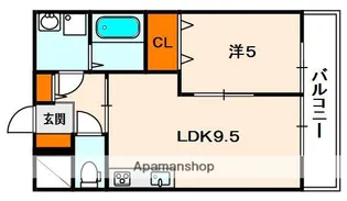 プラリア招提元町B棟【2階】の間取り