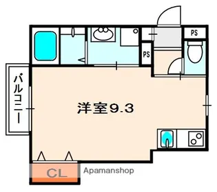 ジーメゾン渚西【3階】の間取り