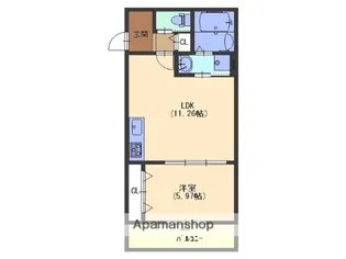 レークコート【1階】の間取り