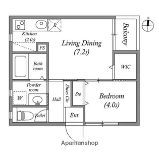WIND BELL堂山【3階】の間取り
