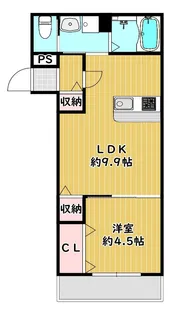 ウイズ交野【1階】の間取り