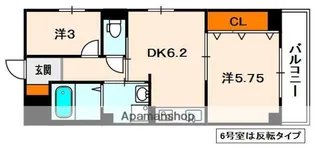 ΑクラージュくずはⅢ【2階】の間取り