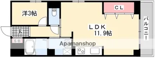 ΑクラージュくずはⅢ【2階】の間取り