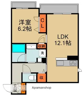 シャーメゾンFRESHINO【3階】の間取り