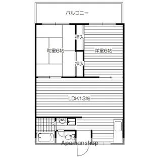 セキスイ緑地ハイツ【2階】の間取り