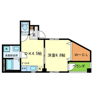 三栗三熊ハイツ【3階】の間取り