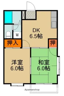 エルディム中田【1階】の間取り