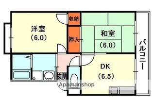 ガーデンハイツ小林1号【2階】の間取り