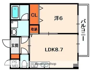 コンフォルタ楠葉【1階】の間取り
