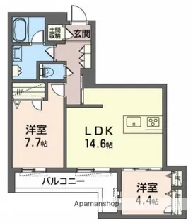 シャーメゾン花水木【2階】の間取り